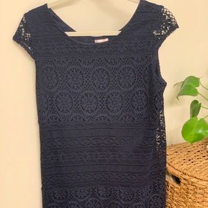 Navy lace dress
